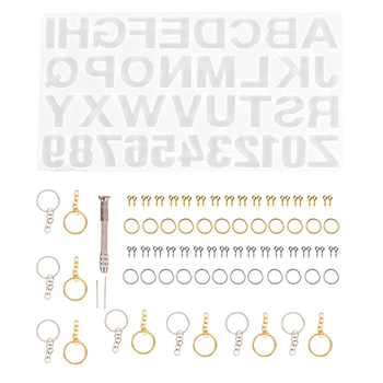 Abeceda Písmeno Živice Formy Súpravy Číslo Silikónové Formy Keychain Šperky, Prívesok, Odlievanie, Takže DIY Plavidlá