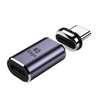 Magnetické USB napájací adaptér v pravom uhle magnetické USB C, USB Typ-C konektor s PD 100W rýchle nabíjanie a 40Gbps prenos dát