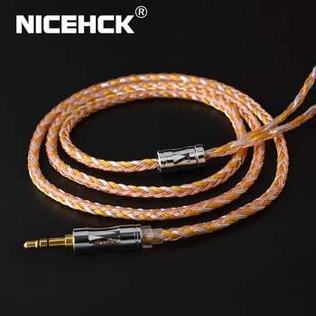 NiceHCK C16-2 16 Jadra Meď, Striebro Zmiešané Kábel 3.5/2.5/4.4 mm Konektor MMCX/2Pin/QDC/NX7 Pin Pre LZ A7 ZSX V90 TFZ NX7 MK3/DB3 BL-03