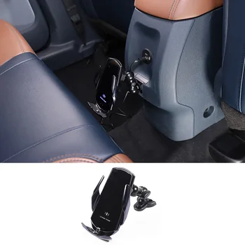 Pre Ford Maverick 2022 Čierny ABS Auto Zadné Riadok Bezdrôtové Nabíjanie Mobilného Telefónu Držiteľa Vozidla Interiérové Úpravy Príslušenstvo