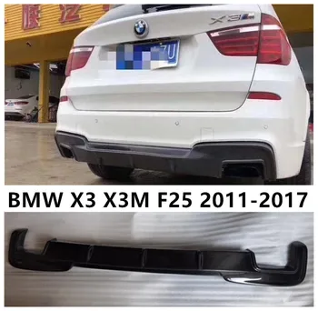 Zadný Nárazník Difúzor Pre BMW X3 X3M F25 2011 2012 2013 2014 2015 2016 2017 Dvere batožinového priestoru Pery Spojler Reálne Uhlíkových Vlákien